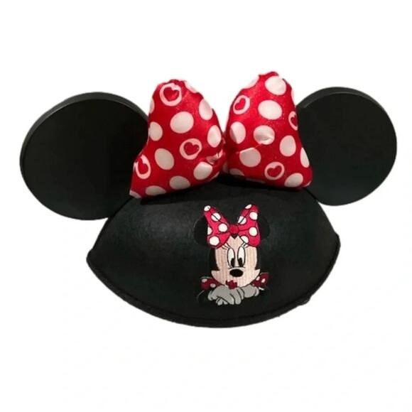 Disney Minnie Mouse Bow Embroidery Patch Minnie Mouse Cap Adult Size NEW - Picture 1 of 8